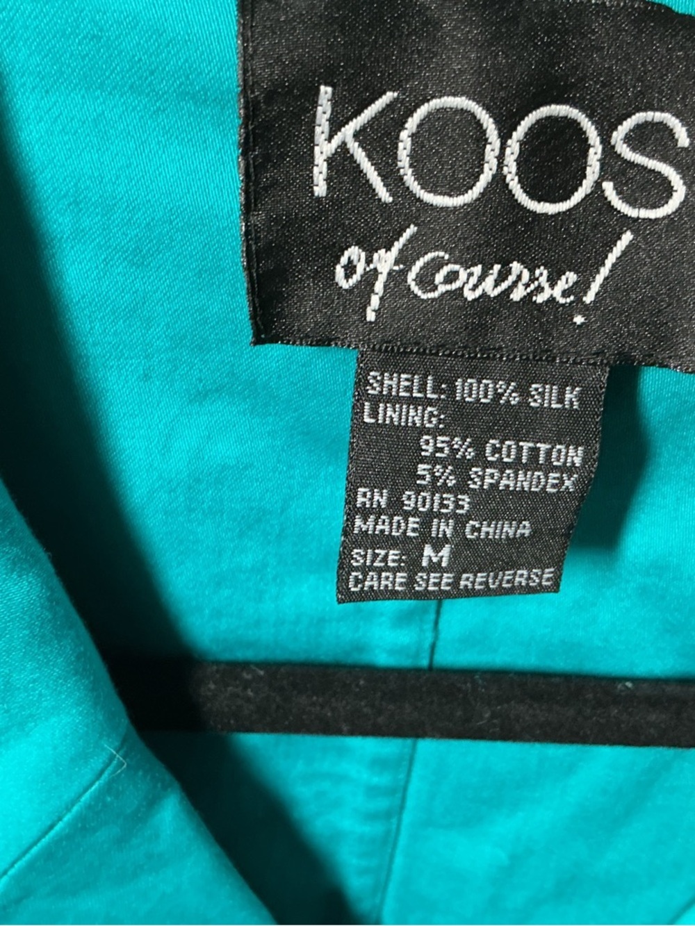 Koos silk reversible colorful jacket size medium - Picture 3 of 15